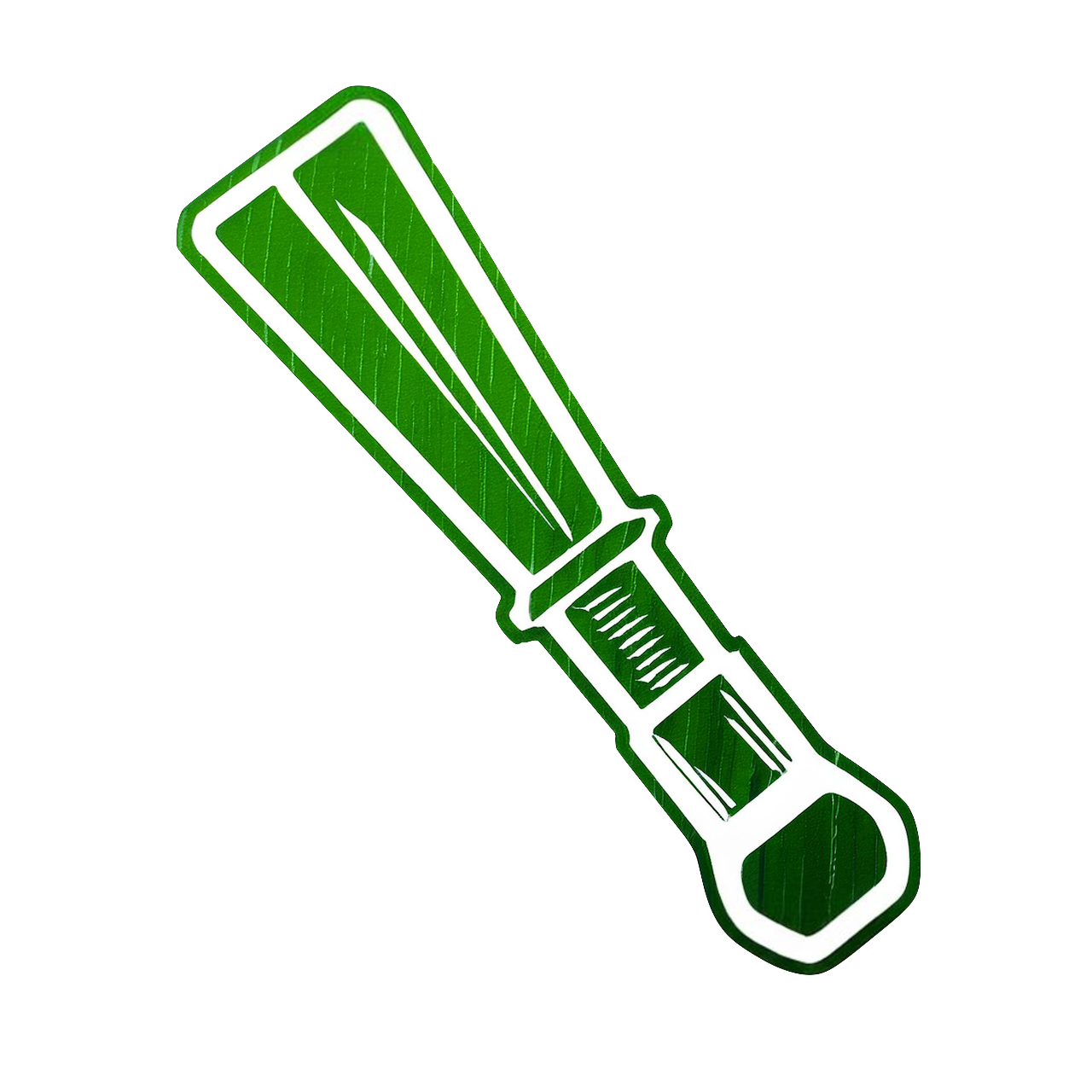 A vibrant green bassoon reed